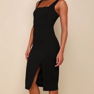 Lulus Black Midi Dress